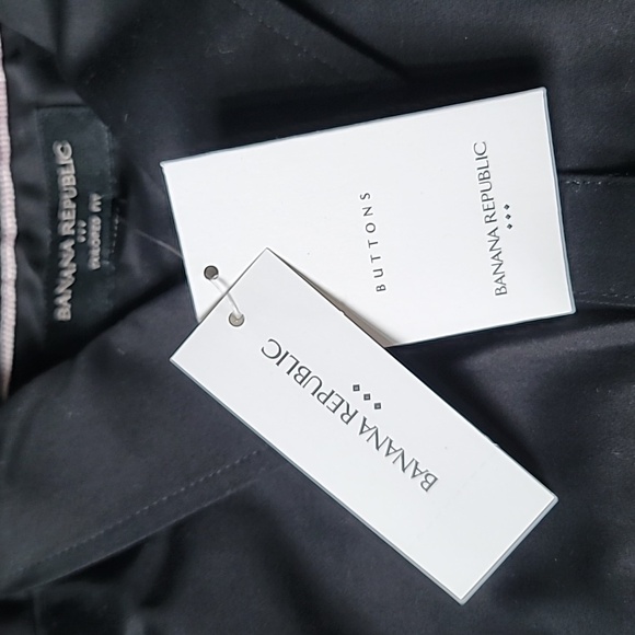 NWT Banana Republic easy care non-iron dress shirt tailored fit, size 10 - Picture 4 of 12